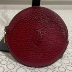 Cartier Elegant Burgundy Leather Coin Pouch Photo 0