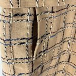 Tory Burch Evie Linen Blend Cap Sleeves Textured Lined Back Zip Closure Dress 6 Photo 5