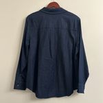 Universal Standard  Minimalist Stretch Cotton Chambray Shirt Sz S / 14-16 Photo 6