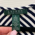 Ralph Lauren Lauren  Navy Blue & White Stripe Sleeveless Maxi Dress Photo 4