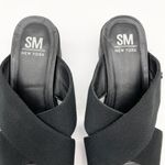 SM New York Womens Sandals Size 9 Chunky Criss Cross Straps Retro Platform Black Photo 2