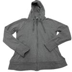 Athleta Jacket Womens Large Gray Triumph Full Zip Hoodie Sweatshirt Fleece Lined Photo 1