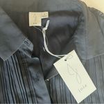 Joie NWT  pleated sleeveless shirt dress collared button down black size small Photo 11