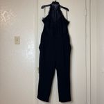 EXPRESS Halter Lace Top Jumpsuit Black Size XL Photo 2