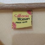 California Woman Rayon Hand Painted One Size Sleeveless Tunic Yellow Photo 2