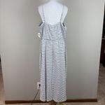 Old Navy Maxi Dress Large Black White Pinstripe Resort Beach Cotton Summer L New Photo 6