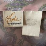 Sophia By Delicates Vintage Sheer Maxi Nightgown Small Paisley Chiffon Satin Purple Photo 4