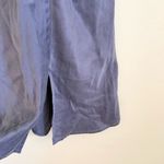 Victoria's Secret Grayish Blue Periwinkle Slit Silk Night Gown Medium Photo 3