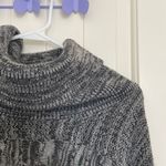 EUC Art and Soul‎ women’s gray black knit cowl neck loose poncho sweater large Photo 2