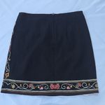 Braeve Embroidered Floral Black Skirt Size XS Photo 2