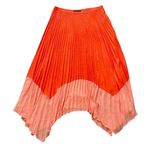 French Connection  Orange/coral Pleated Two Tone Skirt Sz 10 Photo 0