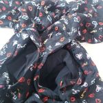 Maje  Lipstick Hearts Lips Novelty Prints Knot Midriff Romper Photo 5