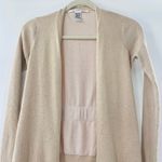 Diane Von Furstenberg  Open Front Cardigan Silk Cashmere Gold Shimmer Small Luxe Photo 5