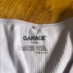 Garage  Women's V-Neck Ribbed White Tank Top Photo 2