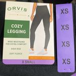 Orvis Cozy Legging High Rise Wide Waistband Soft Fleece Black XS NWT Photo 4
