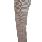 H&M  Women's Brown Houndstooth Plaid Flat Front Crop Skinny Career Pants Size 0 Photo 1