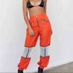 I am gia I.AM.GIA. Gwen Pant Size Large Orange and White Photo 2