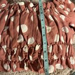 ZARA  Smocked Polka Dot linen Crop Top Off Shoulder Or On Size Small Photo 7