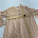 Rebecca Taylor  Blouse Womens Size 6 Pink Peach Silk Lace‎ Bell Sleeve Top Photo 6