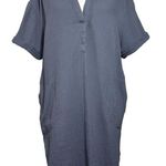 Z Supply Dress L Talia 100% Cotton Gauze Lagenlook Peasant Boho Oversized Lounge Photo 0