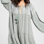 Wishlist ✨ EMBROIDERED V-NECK TUNIC DRESS LONG TIE WITH TASSEL ENDS✨ Photo 0