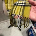 Cute citron avocado plaid stripe super soft scarf 13x74 fringe Yellow Photo 6