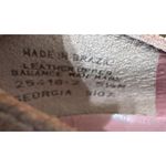 Connie Pink /brown Suede leather Women Flat 5.5M unique flower Made In Brazil Size 5.5 Photo 5