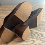 Swedish Hasbeens Wooden Slip-On Platform Sandal - Annette High Brown Croc Photo 9