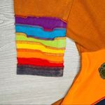 Creative girl cotton patchwork cat paw sweater rainbow boho eclectic size xxxl Orange Photo 2