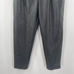 Banana Republic Pants Size 4 Faux Leather Black Mob Wife Crop Cropped Pockets Photo 7