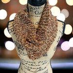 Handmade Cowl Neck Scarf soft and cozy Tan Photo 0