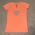 Adidas orange short sleeve T-Shirt with heart, size Small Photo 0