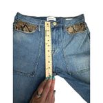 Frame Le High Straight Jeans Blue Denim Sz 28 Cropped Denim Snakeskin #T2-1 Photo 6