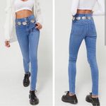 BDG Urban Outfitters Twig High-Rise Double Button Skinny Jeans Photo 1
