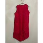 Eva Tralala Linen Dress Size Large Lagenlook Oversized Pink Cottage Comfort Maxi Photo 5