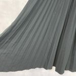 VTG Fritzi California Pleated Maxi Skirt Size 13/14 Minimal Academia Modest 80s Black Photo 2