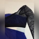 H:ours Revolve  Avalon Dress Mesh One‎ Shoulder Waist Cut Out Black Blue Violet M Photo 7