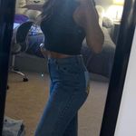 High Waisted, Hand Painted Jeans Size 6 Photo 1