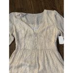 Paige Sandee Three Quarter Sleeve Mini Day to Night Dress in White Multi Silk Photo 3