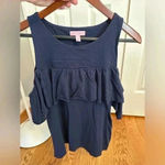 Lilly Pulitzer  Lyra top navy blue size Small Photo 7