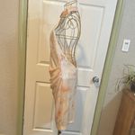 Daya Sequin Halter Mini Dress Neck Cocktail pastel Jewel Badgley Mischka Orange Size 12 Photo 7