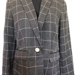Le Suit Le Suit Womens Blazer 10 Petite Gray Suit Checkered One Button Front Pocket NWT Photo 2