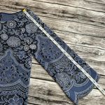 HD in Paris Women's Sheer Floral Crewneck Lace Blouse Shirt 2 Blue Periwinkle Photo 12