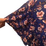 Knox Rose Peasant Floral Maxi Dress XXL Ruffle Hem Flutter SS Blue Drawstring Photo 2