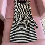 Guess Hailey Side Ruched Striped Dress Black/White medium fit Photo 7