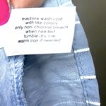 Lane Bryant Size 14 Blue and White Striped Blouse Capped Ruffle Sleeve Vneck Photo 4