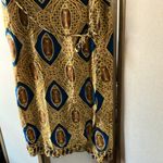 Fire Studio Blue and Gold Patterned boho look wrap style skirt 1X Photo 2