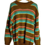 Hurley  ladies pullover cozy argyle crewneck sweater size medium Photo 0