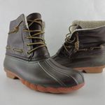 Seven7  Boots Womens 9 Rubber Duck Boots Faux Leather Sheepskin Lining Photo 1