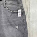 Old Navy O.G. Straight Jean Shorts Women 28 Gray High Rise Rolled Hem Distressed Photo 3